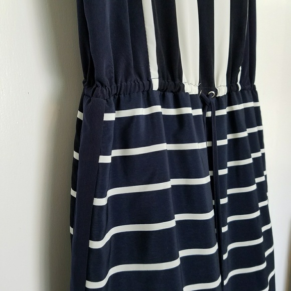 Vince Camuto | Nautical Navy Blue Striped Dress - Picture 4 of 7